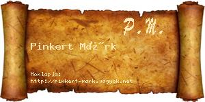 Pinkert Márk névjegykártya